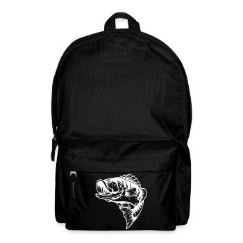 Illustration détaillée du squelette de poisson - Sac à dos - noir - Devant
