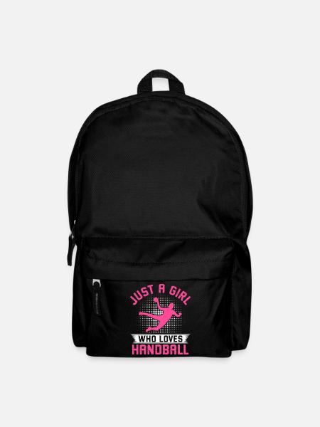 einfach ein Mädchen, das Handball liebt - Rucksack - Schwarz
