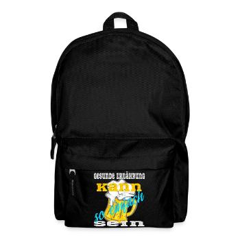Bierkrug mit einem lustigen Spruch - Rucksack - Schwarz - Vorne