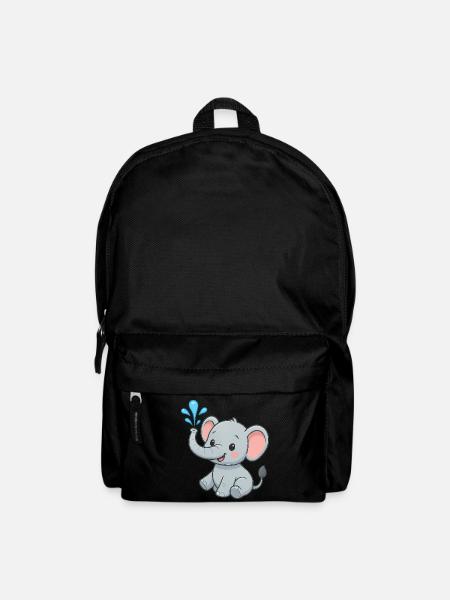 Niedlicher Elefantenfreund mit WasserSpritz - Rucksack - Schwarz