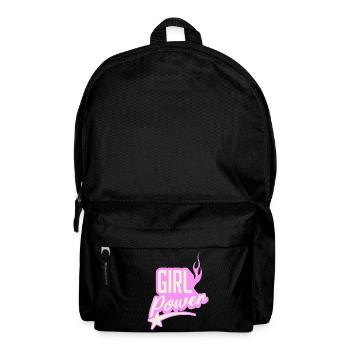 Girl Power sugar pink Flaming Graphic Design - Backpack - black - Front