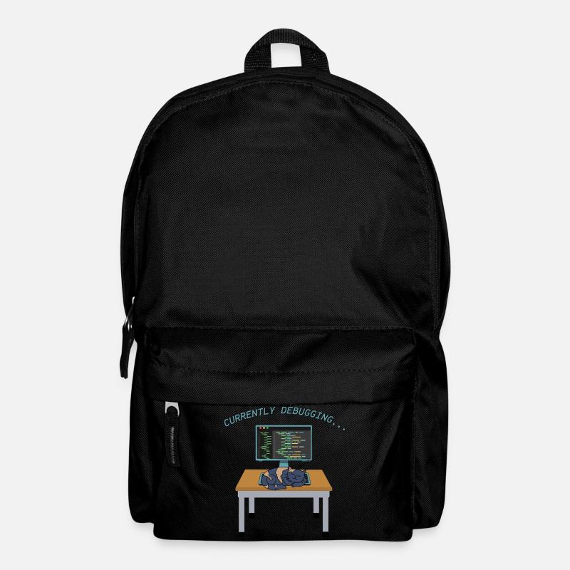 Cat debugging on the monitor - Backpack - black