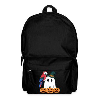 Kürbisgeist und Papagei Halloween - Rucksack - Schwarz - Vorne