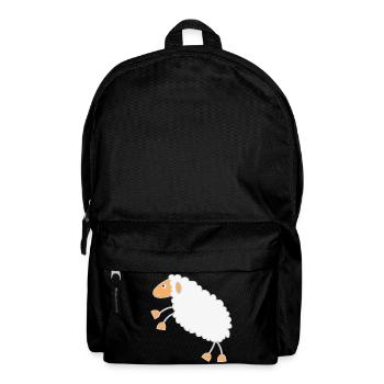 Fluffy Sheep Cartoon Design - Backpack - black - Front