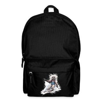 Poodle Dog Ski Skiing - Backpack - black - Front