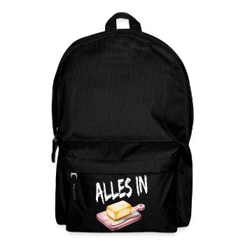 Tout en beurre motif amusant - Sac à dos - noir - Devant