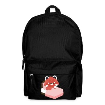 Tired Red Panda on Bed - Backpack - black - Front