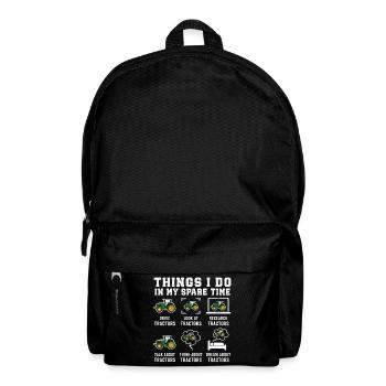 Lustige Traktoren Liebhaber Dinge, die ich in meiner Freizeit mache - Rucksack - Schwarz - Vorne