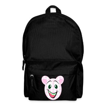 Bär Blumenmuster Lächeln - Rucksack - Schwarz - Vorne