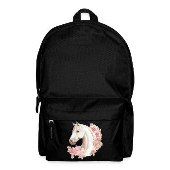 Roses vintage de chevaux - Sac à dos - noir - Devant
