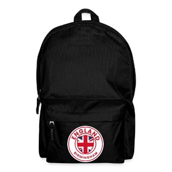British badge in red, white, blue - Backpack - black - Front