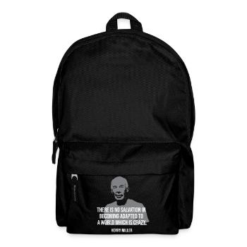 Henry Miller Quote Tee - Backpack - black - Front