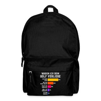 Pourquoi je perds au golf Golfeur Golfeur - Sac à dos - noir - Devant