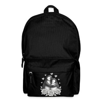 Liebesduo Pinguin Rosen - Rucksack - Schwarz - Vorne