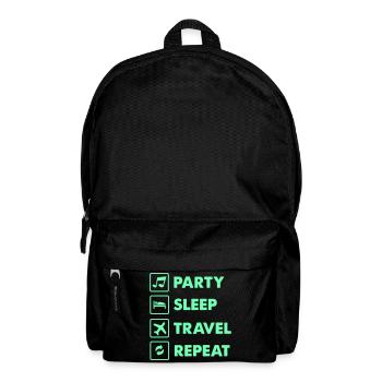 Travel Party Sleep Repetition - Backpack - black - Front