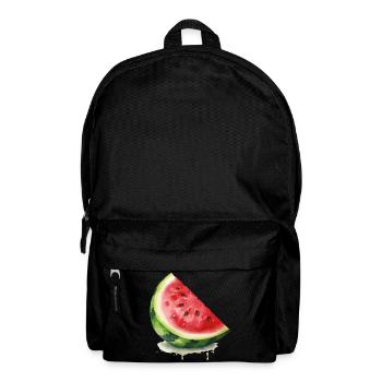 Watercolor Watermelon Slice - Backpack - black - Front