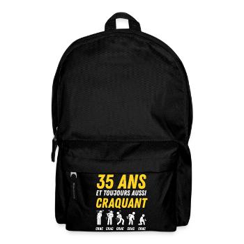 35 ans humour anniversaire vintage - Sac à dos - noir - Devant