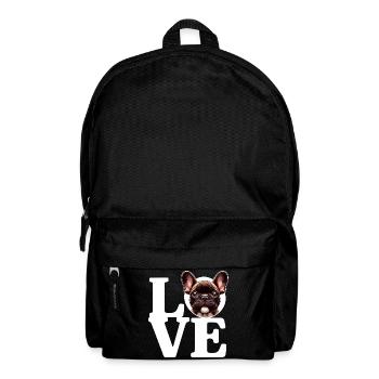 LIEBE Französischer Bulldoggen-Hund Hundeliebhaber Lustig - Rucksack - Schwarz - Vorne