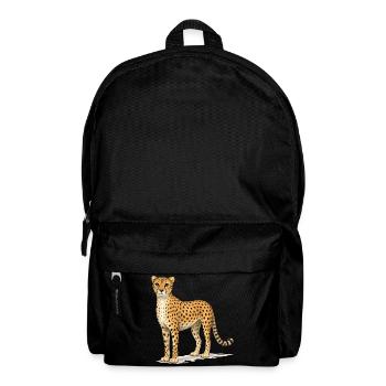 Cheetah Cartoon Illustration - Backpack - black - Front