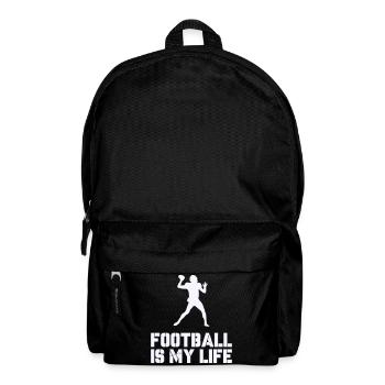 Football Is My Life Silhouette - Backpack - black - Front