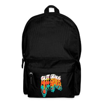 Buntes Graffiti Statement - Rucksack - Schwarz - Vorne