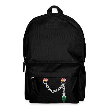 Silberner Steckverbinder - Rucksack - Schwarz - Vorne
