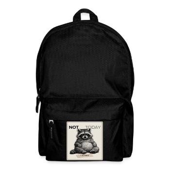 Not Today Funny Raccoon - Rucksack - Schwarz - Vorne