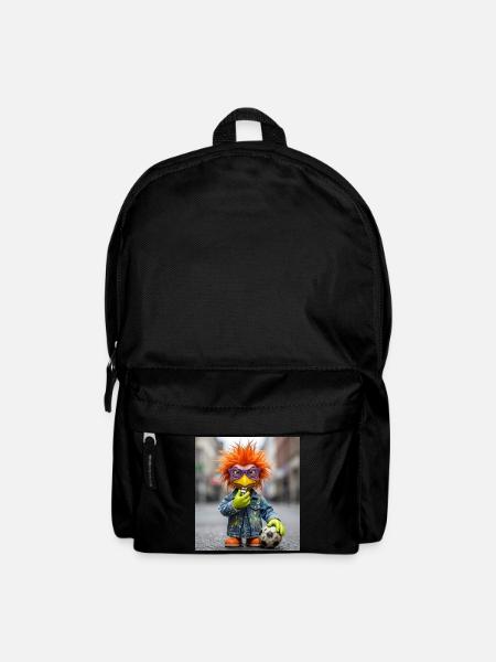 Orange FeatherBird Denim Street Style - Backpack - black