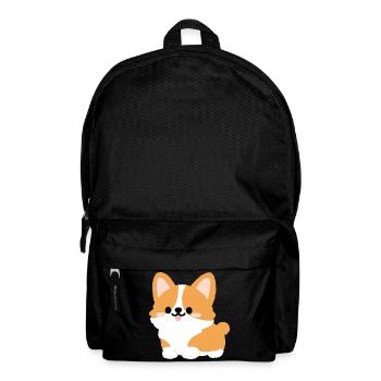 Corgi-Welpe Süßes Cartoon-Tee - Rucksack - Schwarz - Vorne