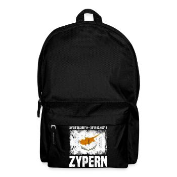 Zypern Koordinaten - Rucksack - Schwarz - Vorne