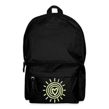 Sun Heart Hand Drawing - Backpack - black - Front