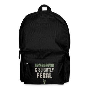 Homegrown And Slightly Feral - Backpack - black - Front