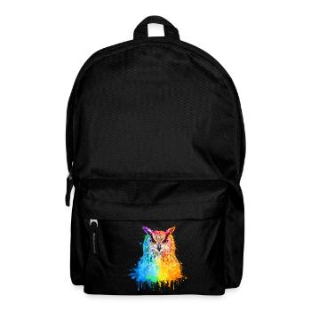 Eule Aquarell Illustration - Rucksack - Schwarz - Vorne