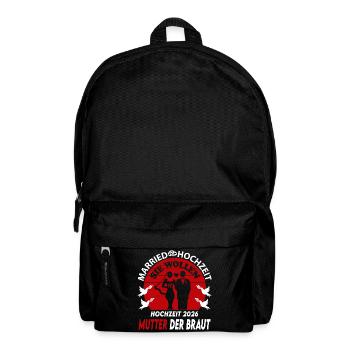 Hochzeit Married 2026 Mutter der Braut Ringe - Rucksack - Schwarz - Vorne
