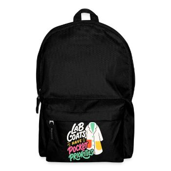 Laborkittel – Lab Coats Have Pocket Priorities - Rucksack - Schwarz - Vorne