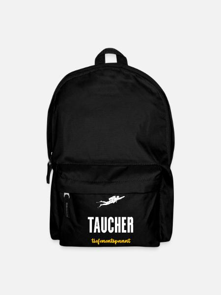 Taucher Geschenk Tiefenentspannt Tauchen - Rucksack - Schwarz