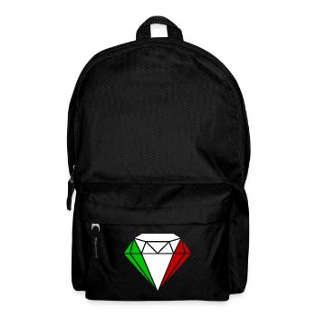 Italy flag Diamant Italia holiday tricolor Rome - Backpack - black - Front