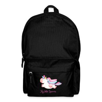 Mon petit arc-en-ciel licorne - Sac à dos - noir - Devant
