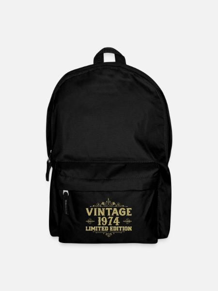 1974 Vintage Vintage cadeau d’anniversaire 1974 - Sac à dos - noir
