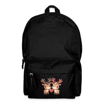 Un couple d’orignaux aime la Saint-Valentin - Sac à dos - noir - Devant