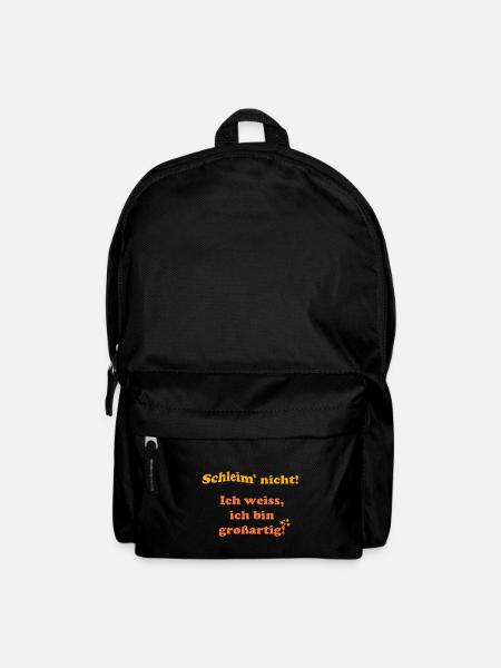 Pas de bave, je sais que je suis génial - Sac à dos - noir