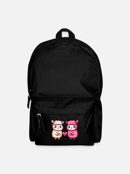Alpaka Llama Paar Liebe Valentinstag - Rucksack - Schwarz