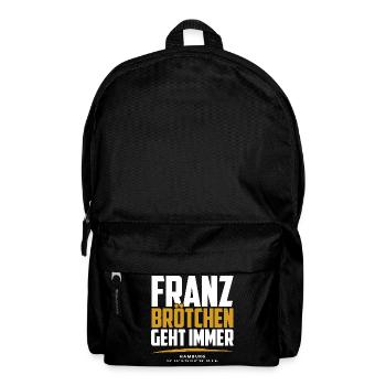Franzbrötchen Hamburg Hamburch Gebäck Souvenir - Rucksack - Schwarz - Vorne