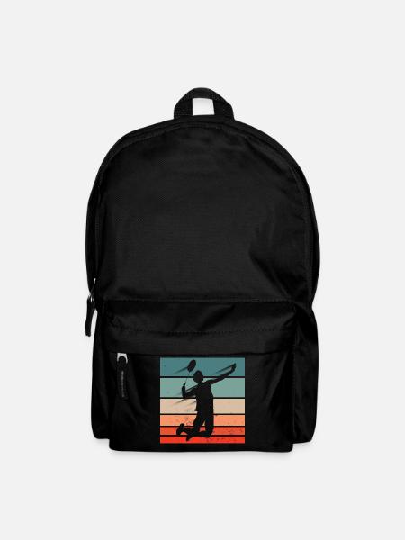 Badminton Player Jump Smash - Rucksack - Schwarz