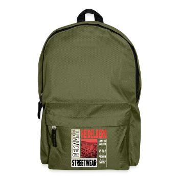 Heidelberg Deutschland Stadt Skyline Heimat Liebe - Rucksack - Olivgrün - Vorne