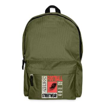 American Football Ball Player Vintage Retro USA - Backpack - olive green - Front