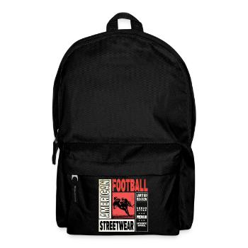 American Football Spieler Vintage Retro USA Sport - Rucksack - Schwarz - Vorne