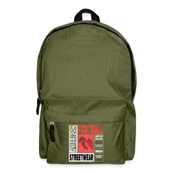 American Football Player Vintage Retro USA Sports - Backpack - olive green - Front