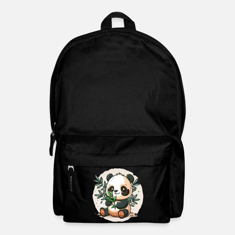 Panda amoureux du bambou - Sac à dos - noir