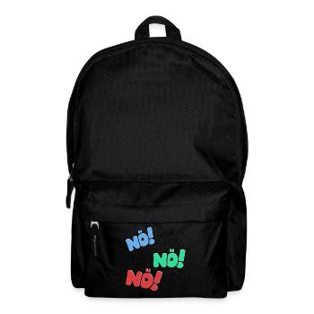 Nö Nein Einfach Nö Nope Ich Muss Gar Nichts Lustig - Rucksack - Schwarz - Vorne